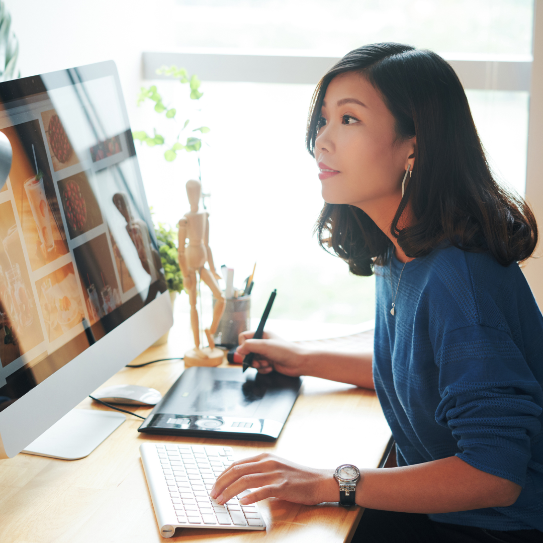 Woman on computer