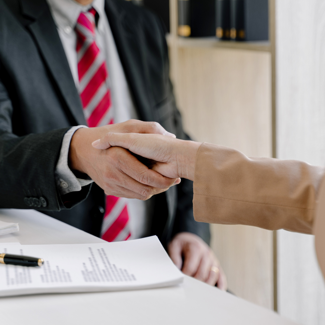 Two people shaking hands